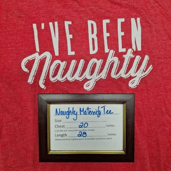 Ive Been Naughty Maternity Shirt Christmas Pregnancy Announcement Womens Large - Picture 4 of 6